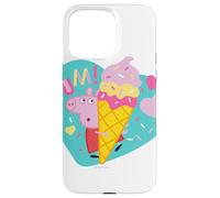 Custodia per iPhone 15 Pro Max Peppa Pig Yum Ice Cream