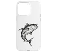 Custodia per iPhone 15 Pro Max Pescatore di pesce di tonno pinna gialla vintage pescatore