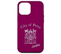 Custodia per iPhone 15 Pro Max Petra, Città Rocciosa, Giordania, Disegno a mano