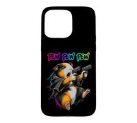 Custodia per iPhone 15 Pro Max Pew Pew Pew Divertente cavia Laser Blaster Cavy Animal Humor