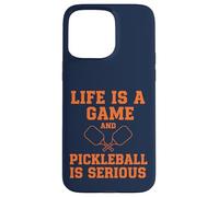 Custodia per iPhone 15 Pro Max Pickleball Life Is A Game Divertente Giocatore di paddle