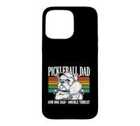 Custodia per iPhone 15 Pro Max Pickleball Papà E Cane Papà Doppia Minaccia