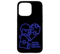 Custodia per iPhone 15 Pro Max Piece Together Happiness Puzzle Cuore Design