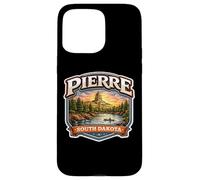 Custodia per iPhone 15 Pro Max Pierre South Dakota Souvenir Città Stato Capitale Vintage