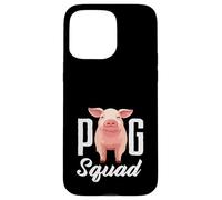 Custodia per iPhone 15 Pro Max Pig Squad Team Crew Farmer Group Farm Animal Rosa