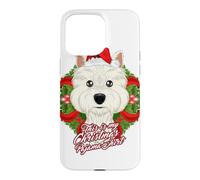 Custodia per iPhone 15 Pro Max Pigiama con scritta "This Is My Christmas", West Highland Terrier