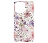 Custodia per iPhone 15 Pro Max Pink Purple Flower Watercolour Floral Wildflower Cute