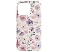 Custodia per iPhone 15 Pro Max Pink Purple Flower Watercolour Floral Wildflower Cute
