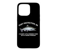 Custodia per iPhone 15 Pro Max Pittoresco Little Drinking Town Fishing Port Protection, AK
