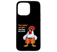Custodia per iPhone 15 Pro Max Più invecchiamo e meno ci interessa Funny Rooster Summer Mood!
