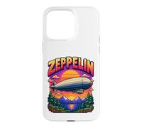 Custodia per iPhone 15 Pro Max Pixel Art Zeppelin 8-Bit Retro Gaming Airship Dirigible