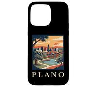 Custodia per iPhone 15 Pro Max plano, texas, retro, vendemmia, orizzonte, tramonto, parco, paesaggio urbano