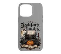 Custodia per iPhone 15 Pro Max Poeti morti e zucche Poetcore Lettura Halloween