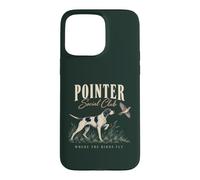 Custodia per iPhone 15 Pro Max Pointer Bird Caccia Cane Dove Gli Uccelli Volano