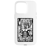 Custodia per iPhone 15 Pro Max Poster divertente in palestra di Halloween con film horror zombie