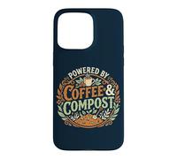 Custodia per iPhone 15 Pro Max Powered By Coffee & Compost Funny Gardener