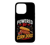 Custodia per iPhone 15 Pro Max Powered By Funny Corn Dogs Saying Humor Joke Gag