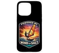 Custodia per iPhone 15 Pro Max Powered By Wind And Salt Windfurfer Windsurf Amante Scherzo