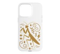 Custodia per iPhone 15 Pro Max Praying Mantis Silhouette Bug Nature Lover Art