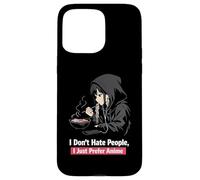 Custodia per iPhone 15 Pro Max Preferisco Anime Antisociale Anime Ragazza Ramen Amante