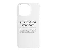 Custodia per iPhone 15 Pro Max Premeditatio Malorum Definizione latina Filosofia antica