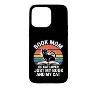 Custodia per iPhone 15 Pro Max Prenota Mom Cat Lover Solo il mio libro e il mio gatto