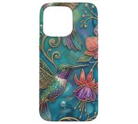 Custodia per iPhone 15 Pro Max Pretty Hummingbird Bird Floral Ornate Art