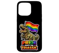 Custodia per iPhone 15 Pro Max Pride sin dal Triassic Rainbow Dino Pride