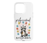 Custodia per iPhone 15 Pro Max Professionista Overthinker Raccoon Coffee Lover