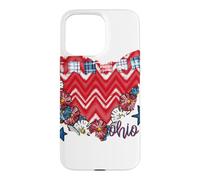 Custodia per iPhone 15 Pro Max Profilo dello stato floreale patriottico dell'Ohio