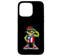 Custodia per iPhone 15 Pro Max Progetto grafico Ojo Watchful National Frog Puerto Rico Pride
