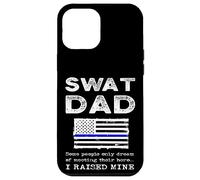 Custodia per iPhone 15 Pro Max Proud SWAT Dad Special Forces Father, bandiera degli Stati Uniti, sottile linea blu
