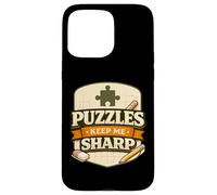 Custodia per iPhone 15 Pro Max Puzzle Keep Me Sharp Thinking Mindset Brain Game