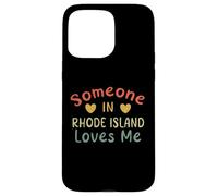 Custodia per iPhone 15 Pro Max Qualcuno nel Rhode Island mi ama Retro Stati Uniti d'America