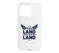 Custodia per iPhone 15 Pro Max Questa terra è la mia terra aquila patriottica