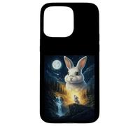 Custodia per iPhone 15 Pro Max Rabbit Howling to The Moon Vintage Funny Rabbit