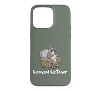 Custodia per iPhone 15 Pro Max Raccoon Licensed Listener Therapy School Graduation