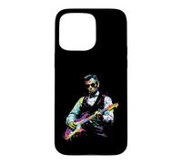 Custodia per iPhone 15 Pro Max Rave Presidente Abe Lincoln Suonare Chitarra Grafica EDM Art
