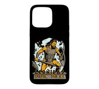 Custodia per iPhone 15 Pro Max Re Leonida di Sparta 540 dc Spartano con elmetto