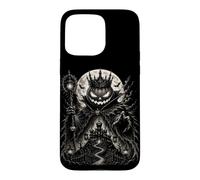 Custodia per iPhone 15 Pro Max Re zucca gotico Halloween Castello Horror