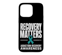 Custodia per iPhone 15 Pro Max Recovery Matters Drug Alcol Addiction Awareness Teal