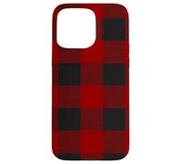 Custodia per iPhone 15 Pro Max Red Buffalo Design Christmas Decor Plaid Pattern
