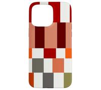 Custodia per iPhone 15 Pro Max Red Color Block Checkered Checker Abstract Checkerboard