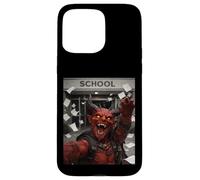 Custodia per iPhone 15 Pro Max Red Devil, meme selfie divertente, ultimo giorno di scuola