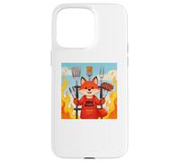 Custodia per iPhone 15 Pro Max Red Fox Cooking Grill BBQ Funny Gift Red Fox
