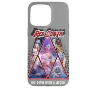 Custodia per iPhone 15 Pro Max Red Sonja Poster Synthwave Redhead Epic Cyberpunk anni '80 retrò