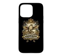 Custodia per iPhone 15 Pro Max Regalo per gli amanti della falconeria Keep Calm and Fly
