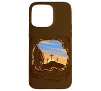 Custodia per iPhone 15 Pro Max Resurrection Sunday Cross of Jesus Christ Empty Tomb Faith