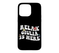 Custodia per iPhone 15 Pro Max Retro Groovy Relax GIULIA Is Here Funny Mother's Day Nome
