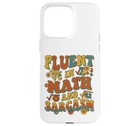 Custodia per iPhone 15 Pro Max Retro Ondulato Fluente In Matematica E Sarcasmo Groovy Flower Teacher